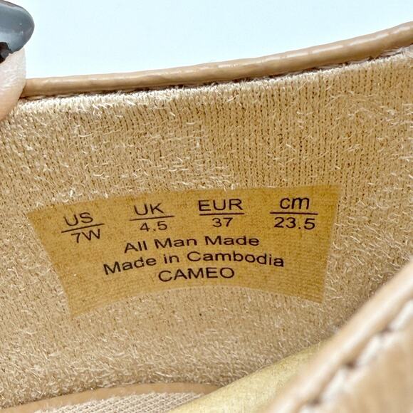 LifeStride Womens Cameo Heeled Flats US 7 Wide EU 37 Nude Tan Slip On NIB - Picture 12 of 12